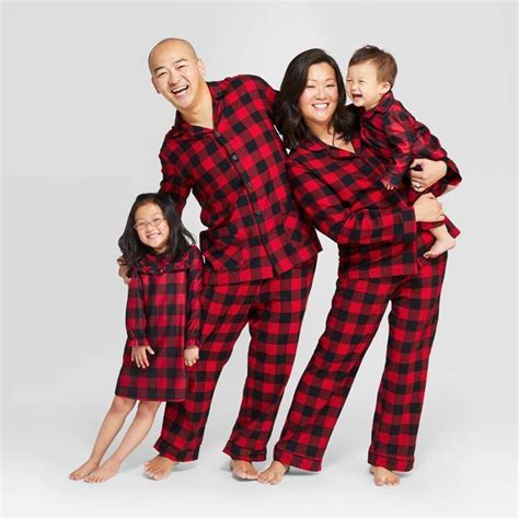 Wondershop Kids' Holiday Buffalo Check Flannel Matching Family Pajama Set