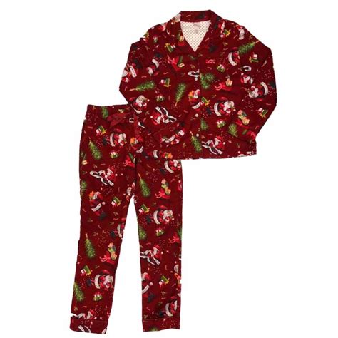 Wondershop Women's Holiday Car Flannel Pajama Set - Navy logo