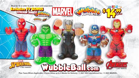 Wubble Bubble Ball Marvel Wubble Rumblers Captain America