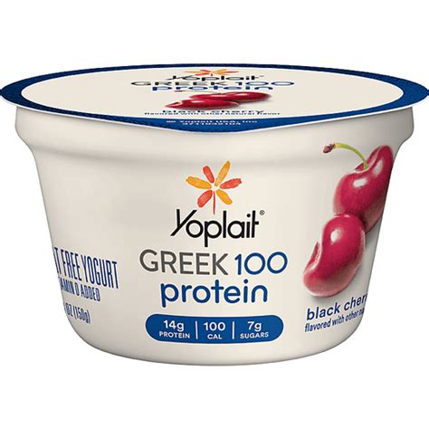 Yoplait Greek 100 Black Cherry logo