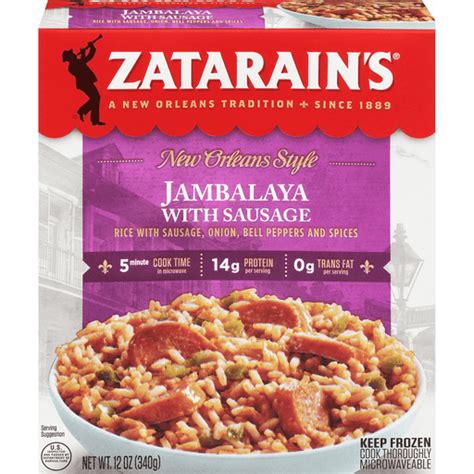 Zatarain's New Orleans Style Jambalaya Flavored With Sausage Frozen Meal