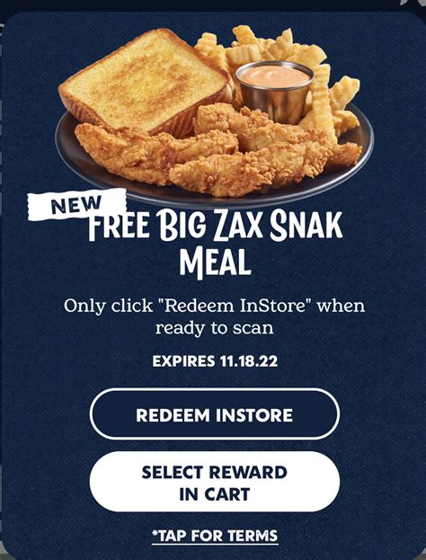 Zaxby's Big Zax Snak Meal logo