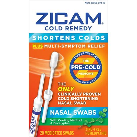 Zicam Cold Remedy Nasal Swabs