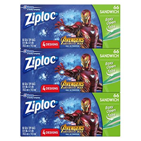 Ziploc Marvel Avengers Snack Easy Open Tabs