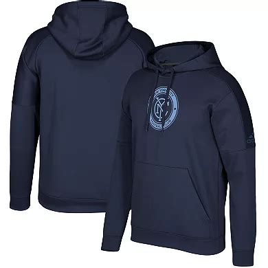 adidas Men's New York City FC Navy Aeroband climawarm Ultimate Hoodie commercials