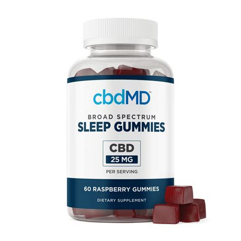 cbdMD Melatonin Raspberry Sleep Aid Gummies