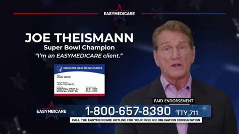 easyMedicare.com TV Spot, 'Stay Tuned: Annual Enrollment Period: Your Benefits' Feat. Joe Theismann created for easyMedicare.com